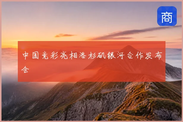 中国竞彩亮相洛杉矶银河合作发布会